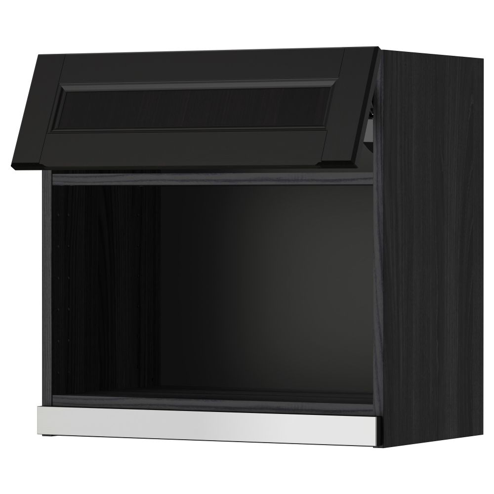 Навесной шкаф для СВЧ-печи МЕТОД, черный, Лаксарби черно-коричневый - схема-чертеж с размерами