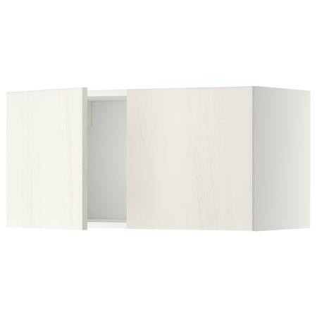 Навесной шкаф с 2 дверями МЕТОД, белый, Росдаль белый (80x40 см)