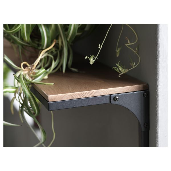 Полка навесная, черный 101x20 см IKEA FJÄLLBO ФЬЕЛЛЬБО 804.305.86 - фото 4