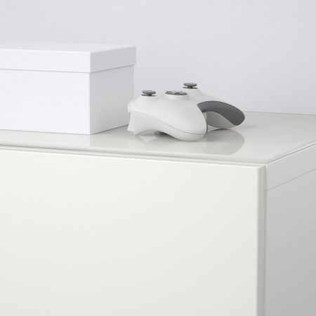 Шкаф для ТВ, комбинированный, стекляные дверцы, белый/Сельсвикен глянцевый, белый матовое стекло 240x40x230 см IKEA BESTÅ БЕСТО