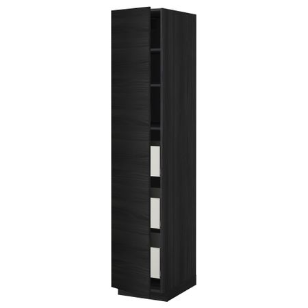 Высокий шкаф с ящиками МЕТОД / МАКСИМЕРА, черный, Тингсрид черный