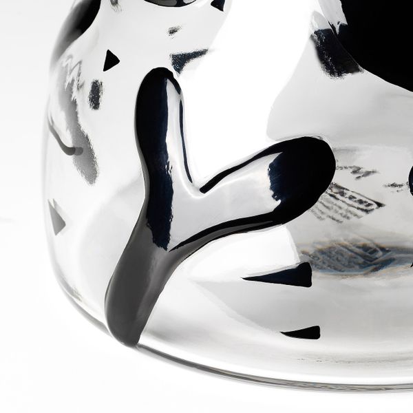 Ваза, прозрачное стекло/черный 25 см IKEA ИКЕА АРТ-ИВЕНТ 2021 704.918.58 - фото 3