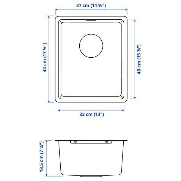 IKEA, дополнительный ракурс - схема-чертеж с размерами
