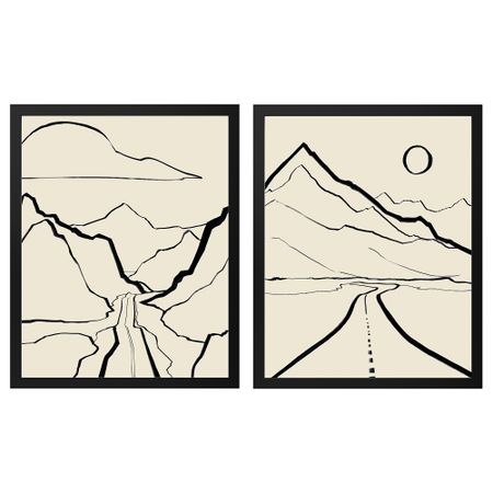 Рама с постером, Линейные пейзажи, 40x50 см IKEA RÖDALM 905.907.58