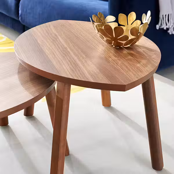 STOCKHOLM Комплект столов, 2 шт - шпон грецкого ореха - фото 4