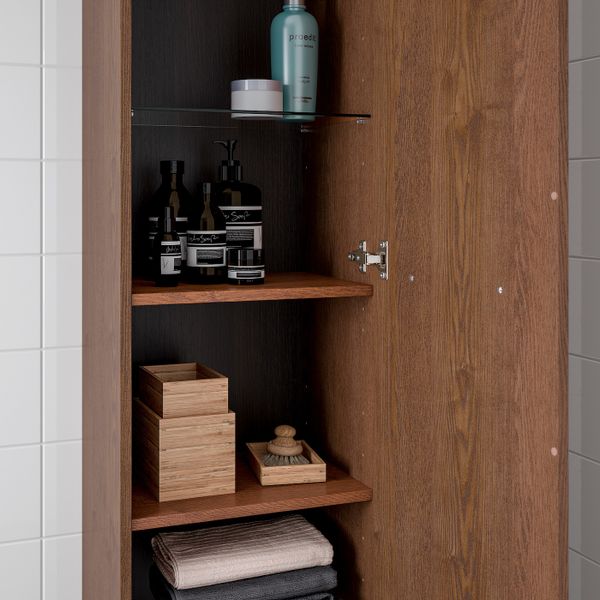 Шкаф высокий, под коричневый мореный ясень 40x32x192 см IKEA GODMORGON ГОДМОРГОН 904.579.19 - схема-чертеж с размерами