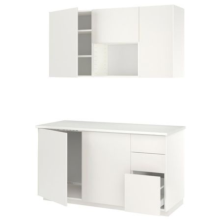 METOD Кухня - белый/Veddinge белый 170x60x227 см