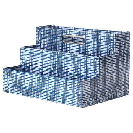 Подставка для канцелярских принадлежн, белый, синий, 35x21 см IKEA ФЬЕЛЛА 804.323.40