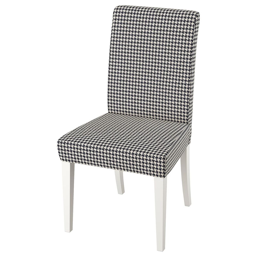 Стул, белый/Виббербу черный-бежевый IKEA HENRIKSDAL ХЕНРИКСДАЛЬ 793.371.36 - фото 1