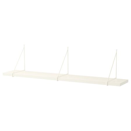 Полка навесная, белый/белый 120x20 см IKEA BERGSHULT БЕРГСХУЛЬТ / PERSHULT ПЕРСГУЛЬТ 992.907.03