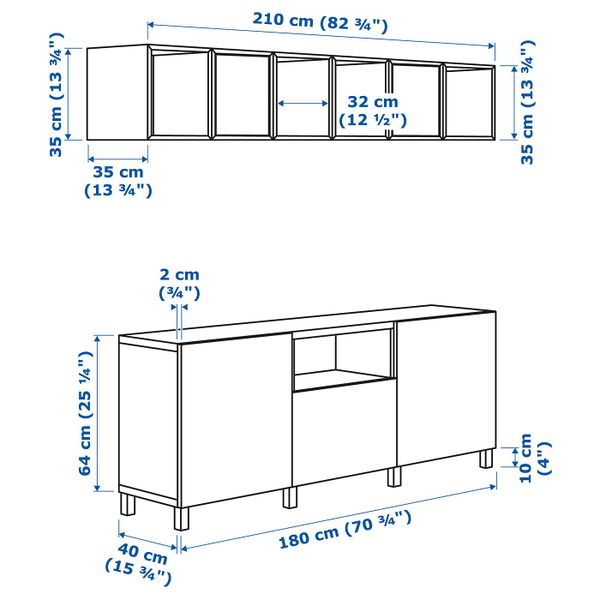 IKEA, дополнительный ракурс - схема-чертеж с размерами