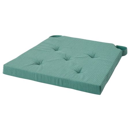 Подушка на стул, серо-бирюзовый 42/35x40x4 см IKEA JUSTINA ЮСТИНА 904.912.54