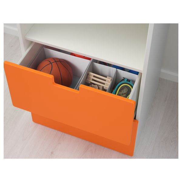 Комбинация для хранения СТУВА, белый, оранжевый (60x50x128 см) - фото 3