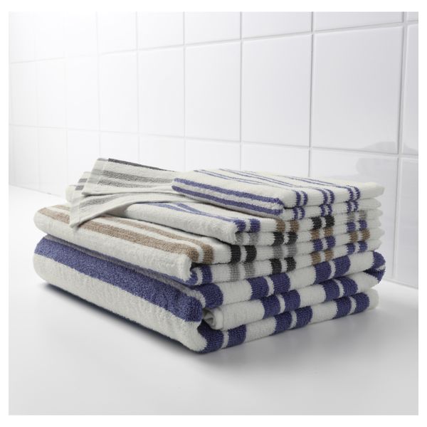 Простыня банная КЭЛВШЁН, белый, синий (100x150 см) - схема-чертеж с размерами