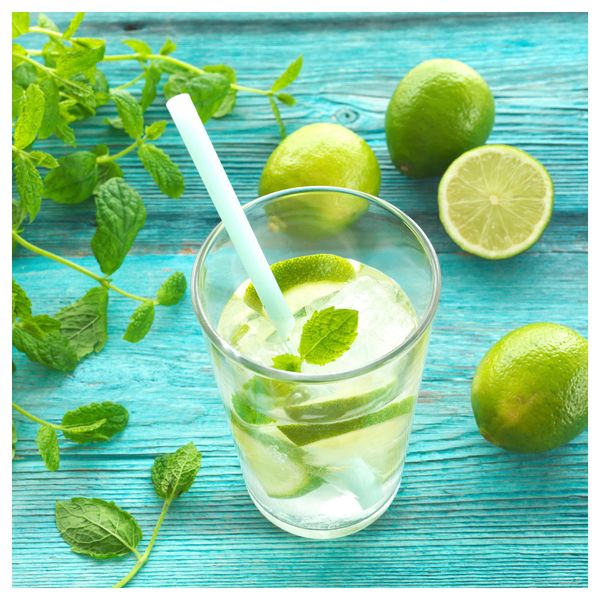 Ароматическая свеча в стакане КАНСКЕ, Лайм и мята, зеленый бирюзовый (9 см) - схема-чертеж с размерами