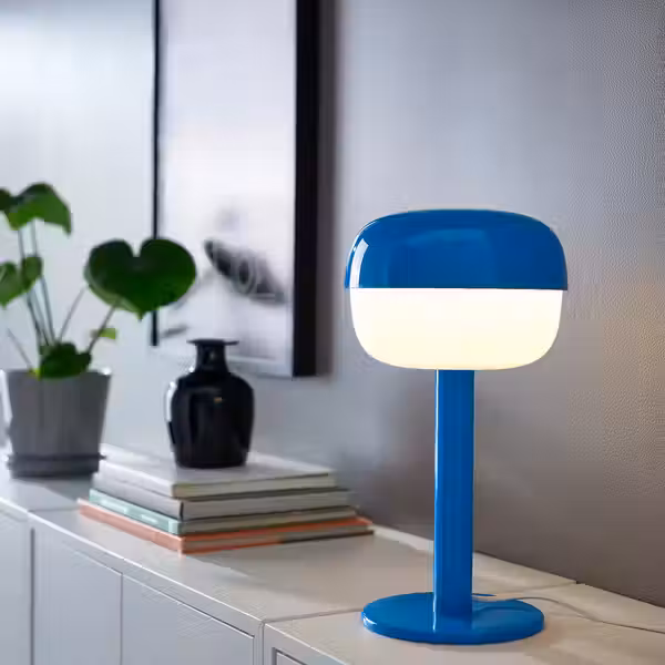 BLÅSVERK Лампа настольная - синий 36 см - фото 3