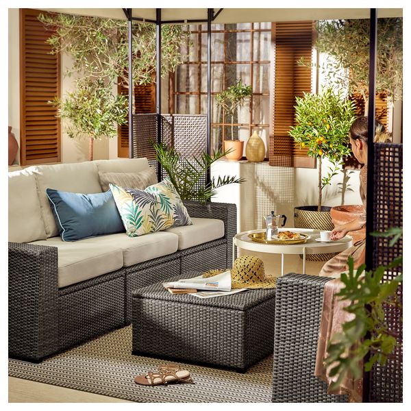 3-местный модульный диван, садовый, 223x82x88 cm IKEA SOLLERÖN СОЛЛЕРОН 192.877.66 - фото 3