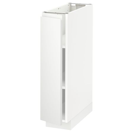 Напольный шкаф с полками, белый/Воксторп матовый белый 20x60 см IKEA METOD МЕТОД 694.457.06