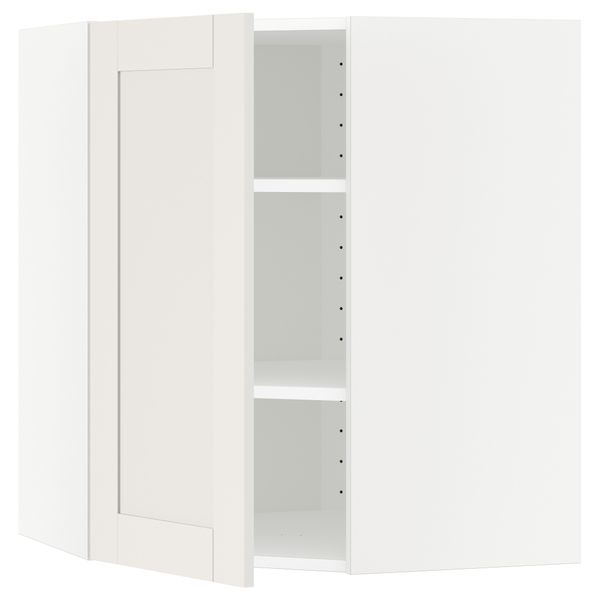 Угловой навесной шкаф с полками, 68x80 см, белый, Sävedal белый IKEA METOD МЕТОД 690.641.36 - схема-чертеж с размерами