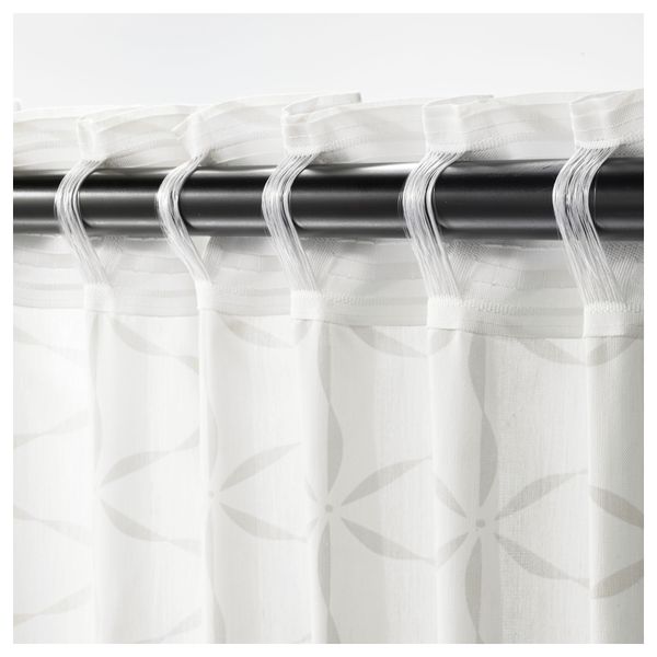 Гардины, 1 пара ФЬЕЛЛЬБИНКА, белый, светло-бежевый (145x300 см) - фото 3