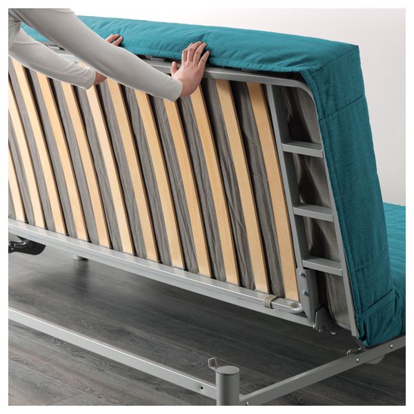 Диван-кровать 3-местный БЕДИНГЕ ЛЁВОС, Книса бирюзовый - фото 3