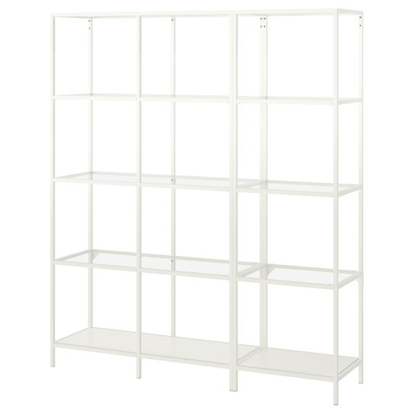 Шкаф, белый/стекло 151x36x175 см IKEA VITTSJÖ ВИТШЁ 292.945.25 - фото 1