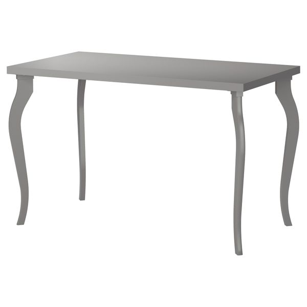 Стол ЛИННМОН / ЛАЛЛЕ, серый (120x60 см) - фото 1