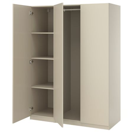 PAX / FORSAND Гардероб, комбинация - серо-бежевый/серо-бежевый 150x60x201 см