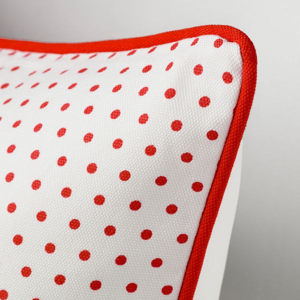 Чехол на подушку, красный, белый 50x50 см IKEA МАЛИНМАРИА 804.262.59 - фото 4