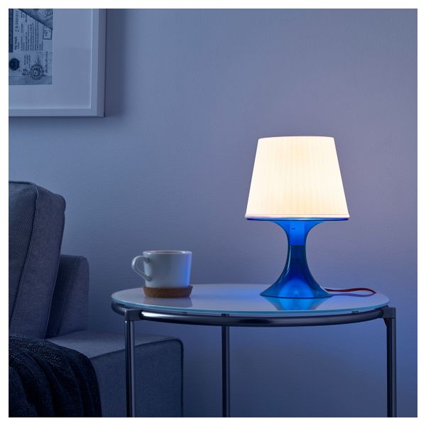 Лампа настольная, синий, 29 см IKEA ЛАМПАН 903.564.11 - фото 2