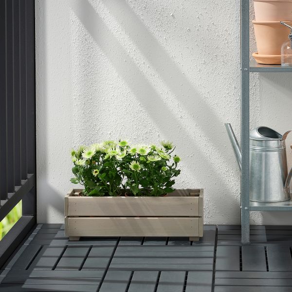 Ящик для цветов, для сада морилка/светло-серый 43x15 см IKEA STJÄRNANIS СТЭРНАНИС 805.052.99 - схема-чертеж с размерами