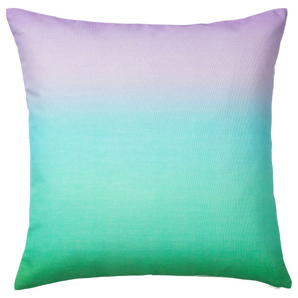 Чехол на подушку, светлый бирюзово-зеленый, светло-сиреневый, 50x50 см IKEA СТРЭВКЛИНТ 504.472.96 - фото 1