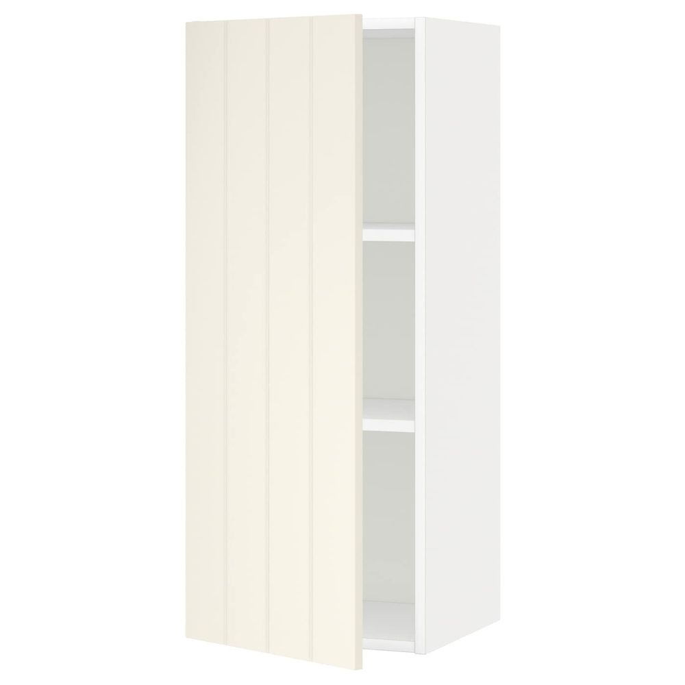 Шкаф навесной с полкой, белый/Хитарп белый с оттенком 40x100 см IKEA METOD МЕТОД 392.264.42 - схема-чертеж с размерами