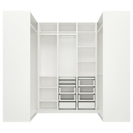 Гардероб угловой, белый 113/271/113x236 см IKEA PAX ПАКС 693.311.11