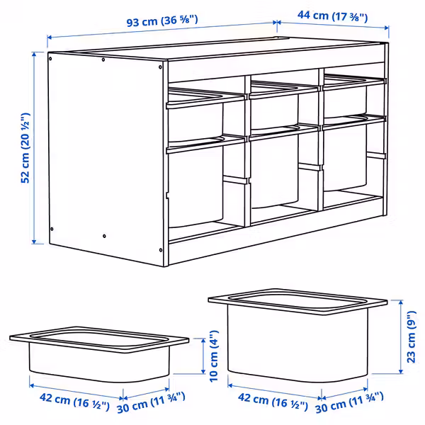 IKEA, дополнительный ракурс - схема-чертеж с размерами