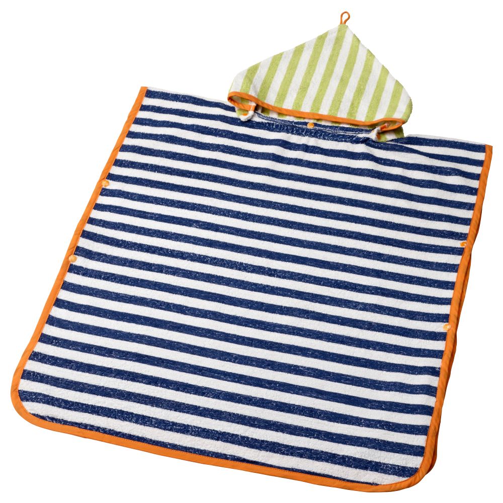 Полотенце с капюшоном СЛАППА, темно-синий, зеленый (60x62 см) - фото 1