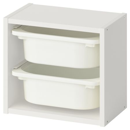 Настенный модуль для хранения, белый, белый, 34x21x30 см IKEA TROFAST ТРУФАСТ 195.755.16
