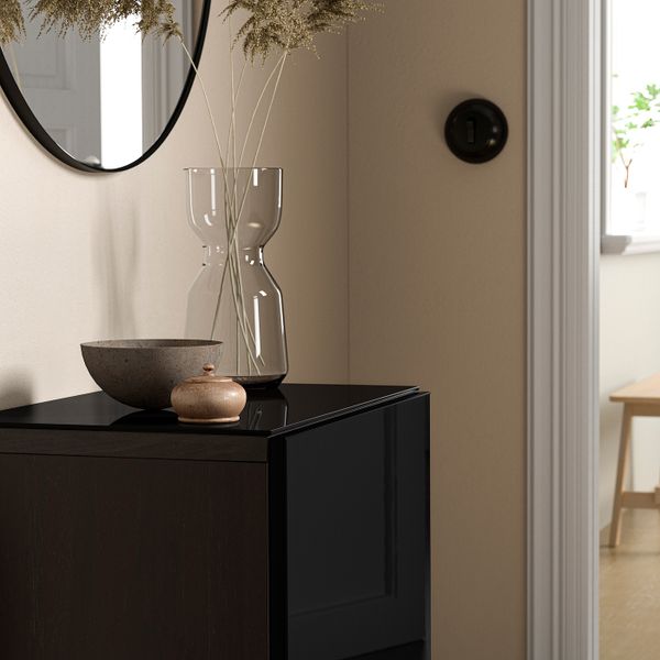 Верхняя панель, стекло черный 60x40 см IKEA BESTÅ БЕСТО 603.839.01 - схема-чертеж с размерами