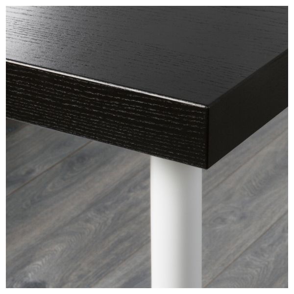 Стол ТОРНЛИДЕН / АДИЛЬС, черно-коричневый, белый (150x75 см) - схема-чертеж с размерами