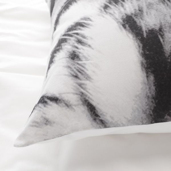 Пододеяльник и 1 наволочка, тигр/серый 150x200/50x70 см IKEA URSKOG УРСКОГ 203.938.55 - фото 7