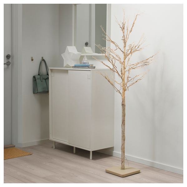 Искусственное растение с подсветкой ФЕЙКА, с батарейным питанием, ветка белый (150 см) - фото 3