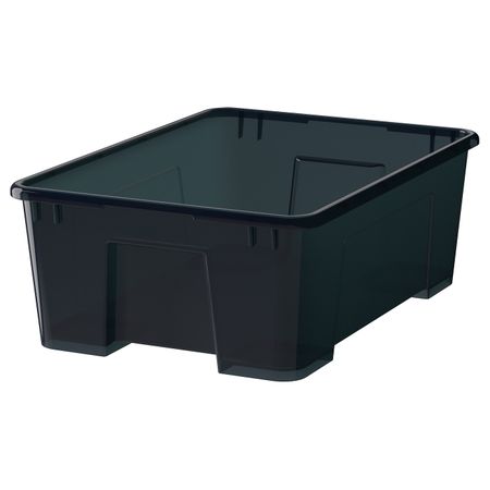 Контейнер, черный, 39x28x14 см/11 л IKEA САМЛА 102.063.12