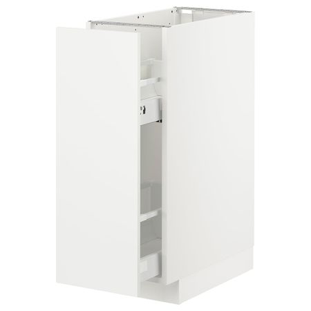 Напольный шкаф, выдвижной внутри элем, белый/Хэггеби белый 30x60 см IKEA METOD МЕТОД 293.012.72