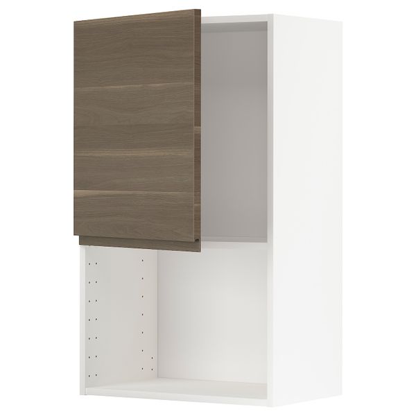 Навесной шкаф для СВЧ-печи, белый/Воксторп грецкий орех 60x100 см IKEA METOD МЕТОД 992.248.50 - схема-чертеж с размерами