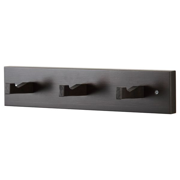 Вешалка 3-местная КУББИС, черно-коричневый - фото 1