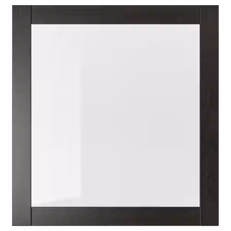 SINDVIK Стеклянная дверь - черно-коричневый/прозрачное стекло 60x64 см