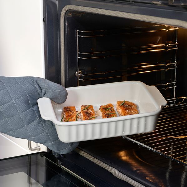 Форма для духовки, товар 2 сорта, 30x20 см, белый с оттенком IKEA POETISK 705.749.43 - фото 3