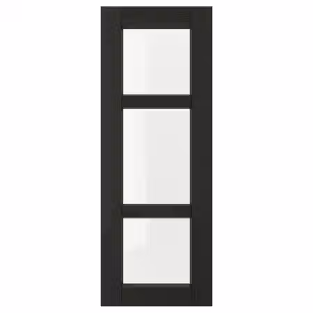 LERHYTTAN Стеклянная дверь - черная морилка 30x80 см