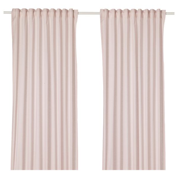 Гардины, 2 шт., темно-розовый 145x300 см IKEA HANNALILL ХАННАЛИЛЛ 104.544.77 - фото 1
