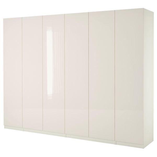 Гардероб, белый, Фардаль глянцевый/белый, 300x60x236 см IKEA ПАКС 192.488.45 - фото 2